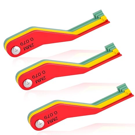 3 Pack Metal Brake Pad Measure Tool - 9-Piece - 2mm to 12mm
