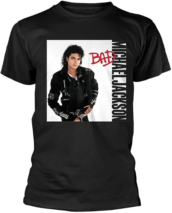 Michael Jackson T Shirt Bad Album Cover Black Official
