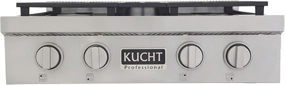 Kucht KFX309T-S Range Top, 30", Classic Silver Knobs