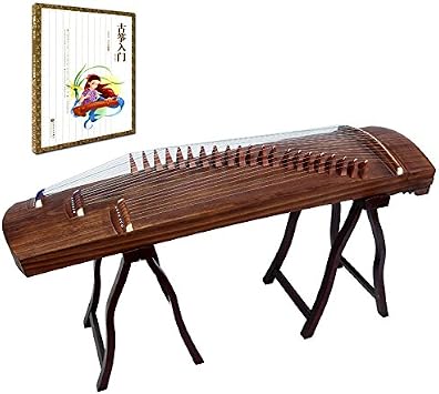 OrientalMusicSanctuary Professional ALL-Paulownia Travel Guzheng - Tang Dynasty Design - Travel Sized Guzheng - with COMPREHENSIVE TUTORIAL BOOK w/Etudes