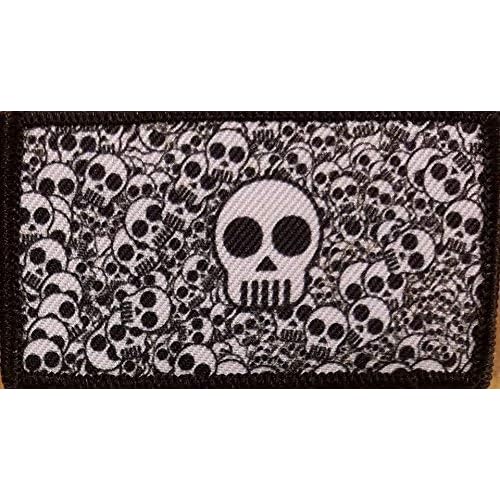 Skull Patch with Hook & Loop Tactical Morale Funny Bones Emblem #5