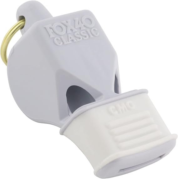 Fox 40 CMG Whistle with Cushioned Mouth Grip, White