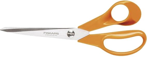 Fiskars Evrensel makas, uzunluk: 21 cm, paslanmaz çelik bıçak/plastik saplar, turuncu, klasik, S90, 1001539