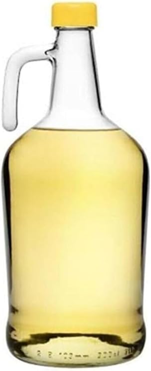 Şişe 3 Litre Saplı Zeytinyağı Şişesi Cam Şalgam Sirke Turşu Suyu Şişesi Büyük Yağlık