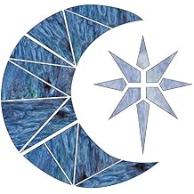 Moon and Star Pre-Cut Stained Glass Kit