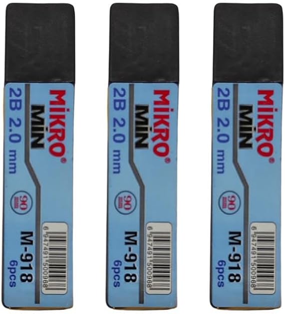 Kalem Ucu 2.0mm 2B Mikro 2B Kalem Ucu 2mm Siyah 3 Adet