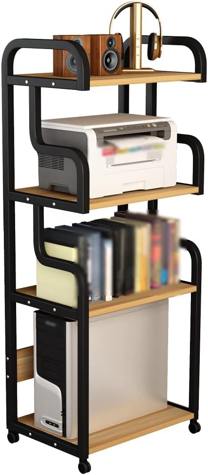 Printer Stand Computer Host Shelf Floor-to-ceiling Printer Stand Desk Printer Desk Rack Office Removable Storage Rack Printer Stand Home Office Printing Stand