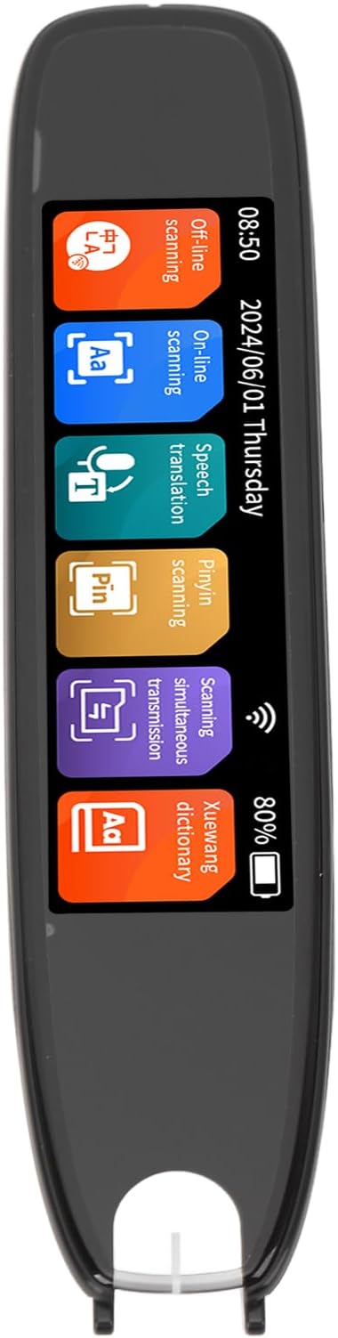 Translation Scanning Pen, Reading Pen for Dyslexia, Scan Reader Pen Text to Speech Device Translator Pen, 142 Languages, 3.7in Photo Translation OCR Pen Scanner for Students Adults