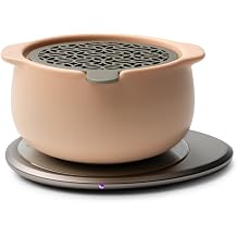 Jun Self-Heating Diffuser Set Rosy Apricot | 5 fl oz / 150 mL Smart Ceramic Essential Oil Diffuser with Heating Pad