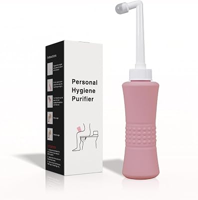 17 OZ Peri Bottle Postpartum, Postpartum Care, Perineal Bottle for Postpartum Essential, Upside Down Peri Bottle for Postpartum Recovery, Portable Travel Bidet with Carrying Bag Pink, L17OZ