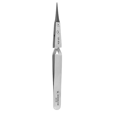 Excelta 159-RTN Replaceable Carbon Fiber Tip Tweezers Cross Action