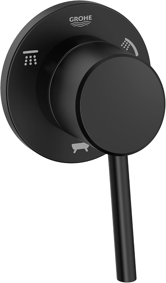 GROHE 291062431 Concetto 3-Way Diverter Trim, Matte Black
