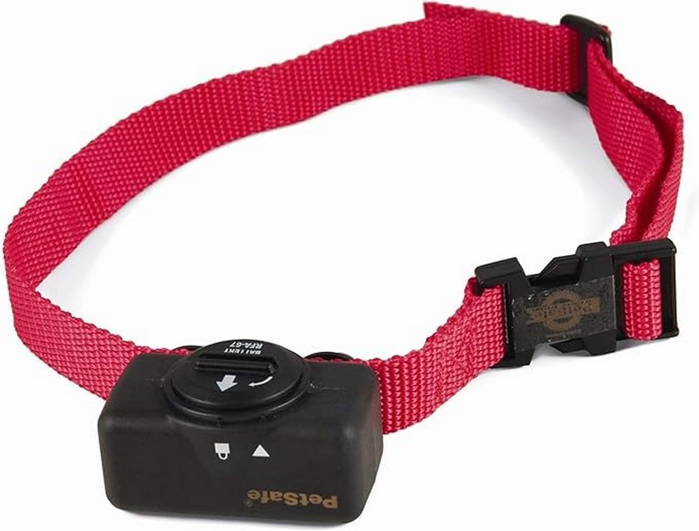 PetSafe - Anti-Bark Collar for Dogs, 6 Levels Progressive Electrostatic Stimulation Solution, Waterproof and Adjustable Lightweight Collar, Red Strap