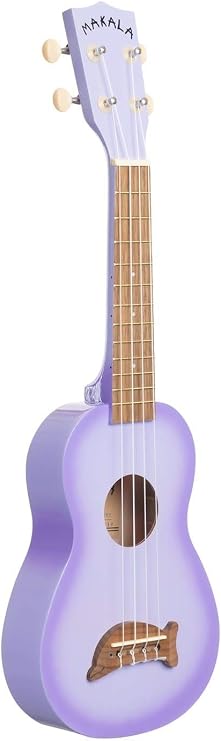 Kala MK-SD-PLBURST Makala Dolphin Soprano Ukulele - Purple Burst