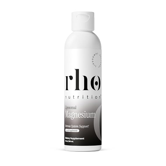 Rho Nutrition Liposomal Magnesium Liquid Supplement | High Absorption Formula, Magnesium Bisglycinate, Muscle, Relaxation & Cognitive Support, 30 Servings