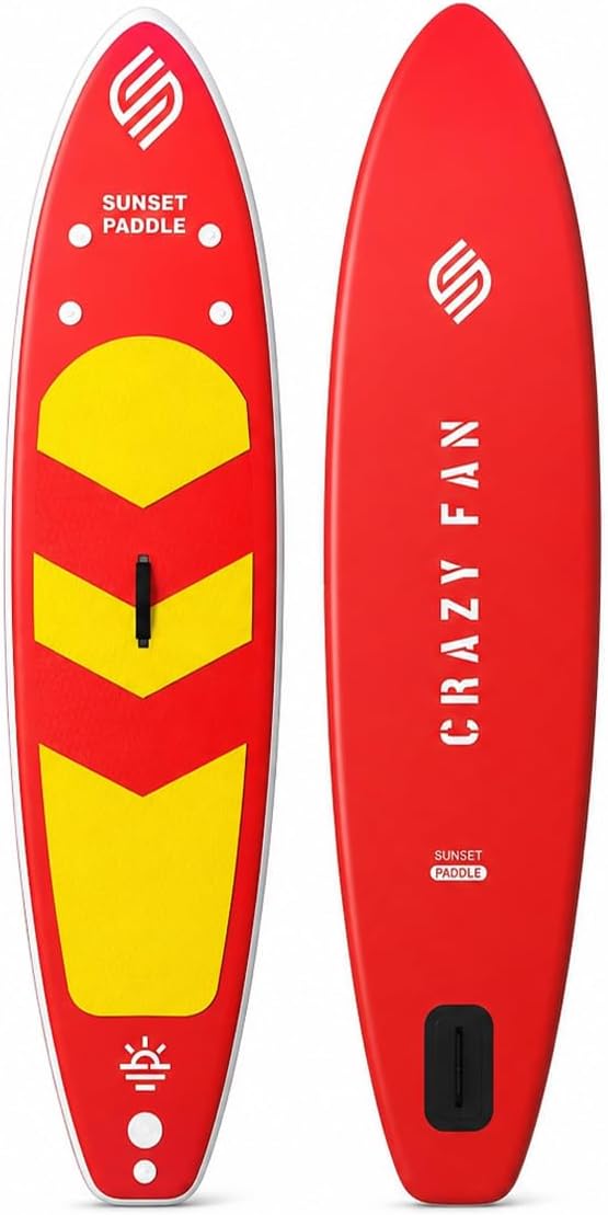 Crazy Fan Sarı Kırmızı Şişme SUP Board/Paddle Board 320 cm