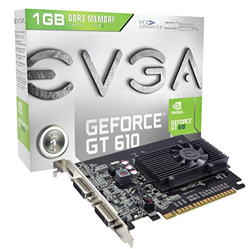 EVGA GeForce GT 610 1024MB GDDR3, Dual DVI, mini-HDMI Graphics Card 01G-P3-2616-KR