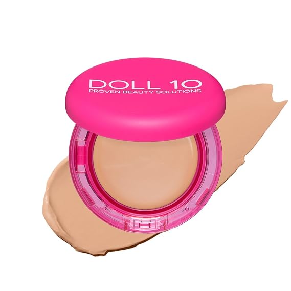 Doll 10 Peptide Bounce Balm FoundationTM Hydrating, Age-Defying Foundation for Older Women, All Skin Types Vegan, Clean, Natural, Medium Buildable Coverage, Blurs Fine Lines - [Fair/Light]