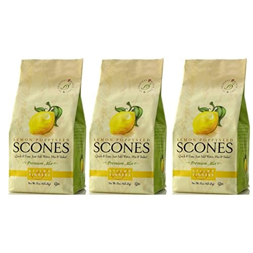Sticky Fingers Scones Lemon Poppyseed, 15-ounces Pack of3