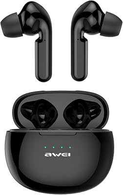 AWEI T15 Wireless Earbuds Bluetooth, in Ear Buds Ligh Weight Headphones, Wireless Ear Buds IPX6 Waterproof, 42Hrs Playtime with Charging Case, Clear Calls Earphones for TV Smart Phone Laptop Sports