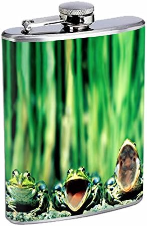 Frog Flask D2 8oz Stainless Steel Amphibian Colorful Poison Toad Rainforest