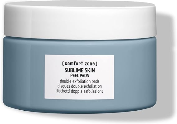 Comfort Zone - Sublime Skin Peel Pads for Face (28 Pads), Double Exfoliation for Brighter Complexion, Anti Aging, Vegan, White