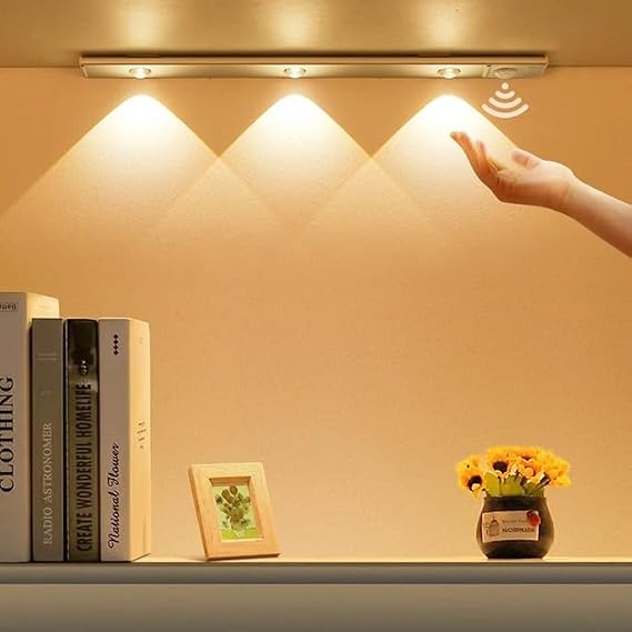 Hareket Sensörlü Ledli Gece Lambası, Parlaklık Ayarı Yapılabilir, 3000K-6000K, 3 Mod, Kablosuz, Merdiven Aydınlatması, USB Şarj Edilebilir Işık, LED Manyetik Lamba, Cata (Akasya - Beyaz 60 Cm) [Enerji Sınıfı E]