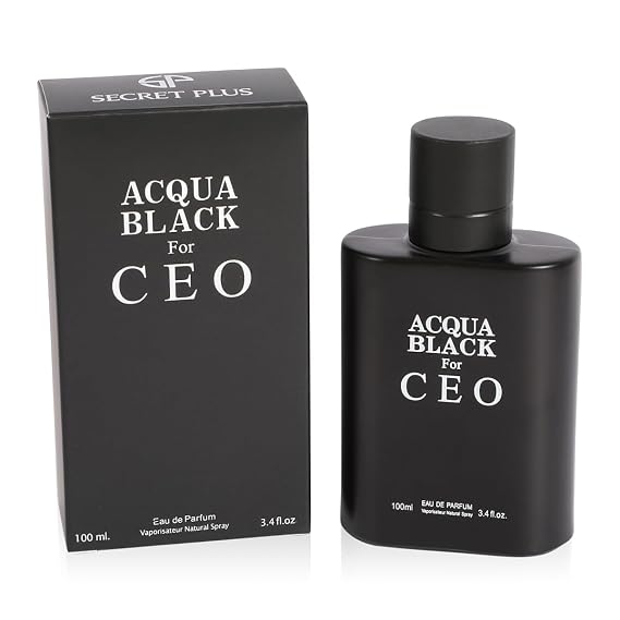 Acqua Black For CEO Eau de Parfum for Men Fresh Marine Aromatic Masculine Scent Perfume 100ml/3.4 fl oz
