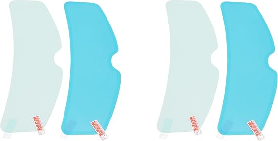 2 Set Motorcycle Rainproof Film, 9.6in Universal Rainproof Helmet Film Transparent Clear Motorcycle Helmet Anti Fog Film Interior Exterior Patch