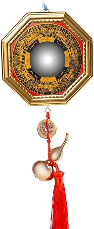 Bagua Mirror Front Door,Feng Shui Decor,Traditional Chinese Feng Shui Bagua Mirror for Protection Against Active Energy Home Decoration Ornament(17cm)