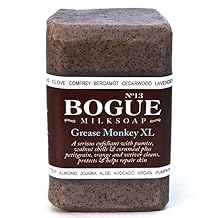 Handmade XL Goat Milk Soap- BOGUE No.13XL BESPOKE GreaseMonkey Blend of Three Aggrigates to Exfoliate, Remove Grease and Smells with Essential Oils of Orange, Petitgrain & Vetiver