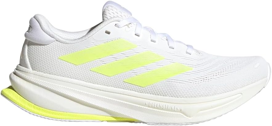 Adidas, Womens, Supernova Rise 2 Running Shoes, White/Yellow/Dash Grey, 7.5, B - Medium
