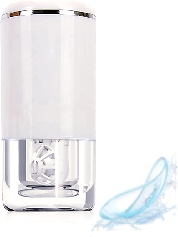 2.0 Ultrasonic Soft Contact Lens Cleaner - White | Removes protein buildup, 23,000Hz deep cleaning, USB-C charging, long battery life