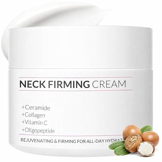Neck Creams for Tightening and Firming, Neck Firming Cream with Collagen, Hyaluronic Acid, Day & Night Anti-Aging Skin Tighten and Lift Cream for Neck, Decollete & Face 1.7Fl Oz
