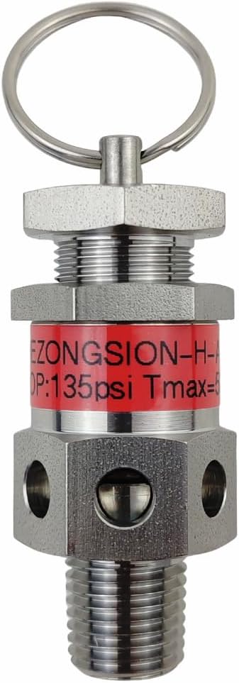 1/4inch NPT Heavy Duty Pressure Relief Valve,SS304 Stainless steel,135psi Set Pressure,Tank Pop Off