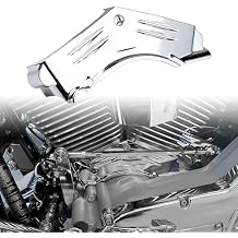 Motorcycle Engine Chrome Cylinder Base Cover Trim with Mounting Screw | Compatible for 2000-2006 Harley Softail, 1999-2006 Touring Models, 1999-2005 Dyna FXDWG