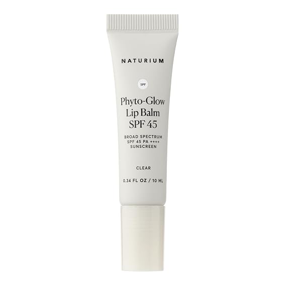 Naturium Phyto-Glow Lip Balm SPF 45 | Hydrating Gloss with Broad Spectrum Sunscreen | 0.34 FL OZ / 10 mL, Clear