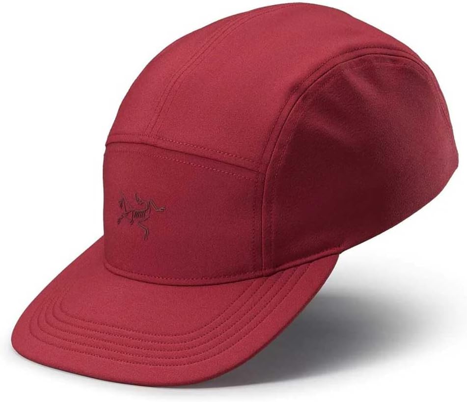 Arc'teryx Calidum 5 Panel Cap | High-Performance Five-Panel Hat, Bordeaux, One size