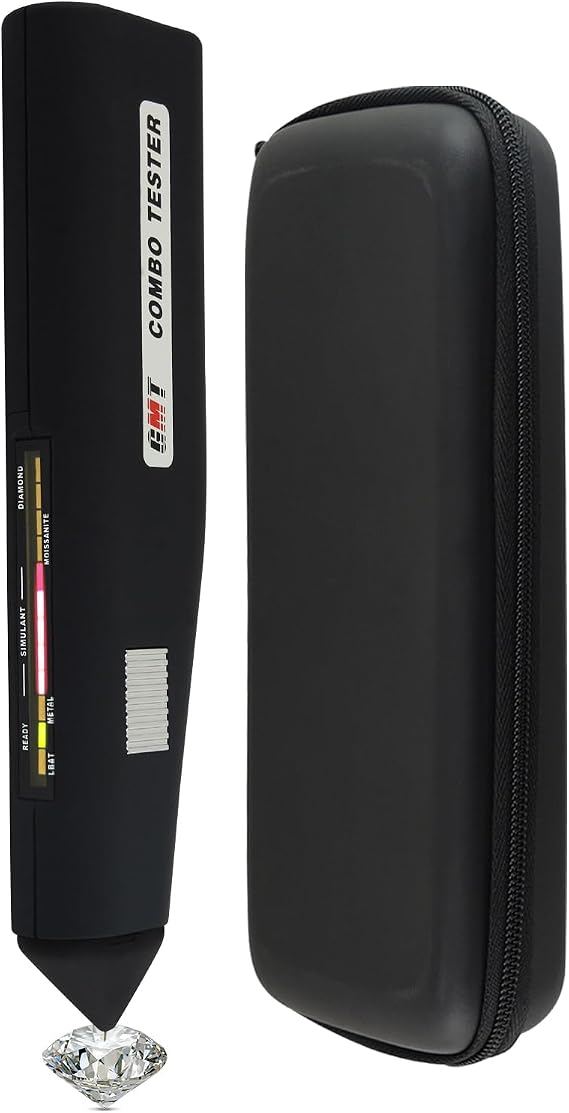 Diamond & Moissanite Tester Combo - Professional Diamond Detector with Audible & Visual Alarm - High Accuracy & User-Friendly - Ideal for Jewelers, Gemologists & Professionals