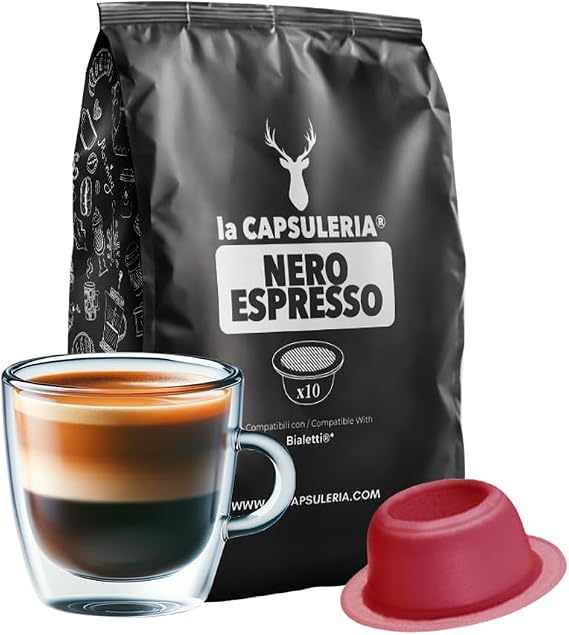 NERO Coffee Strong (80 Pods) compatible with Bialetti