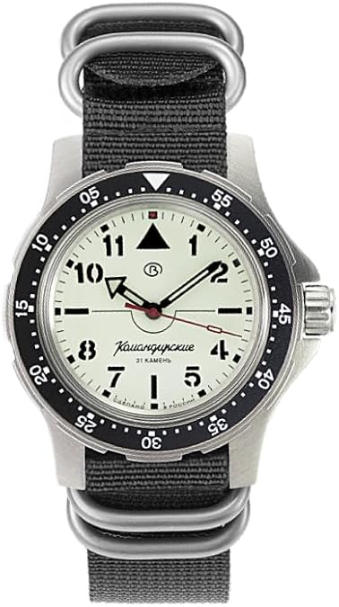 VOSTOK Original Mens Watch Komandirskie 18028A Series Pilot Mechanical Self-Winding Luminous Dial Water Proof 200m