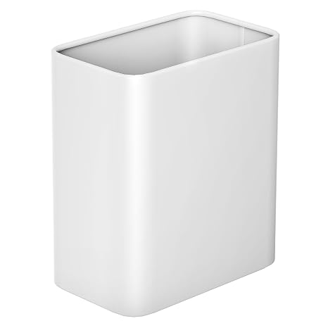 Cesun Small Bathroom Trash Can, 2.1 Gallons, Under Sink Wastebasket, White