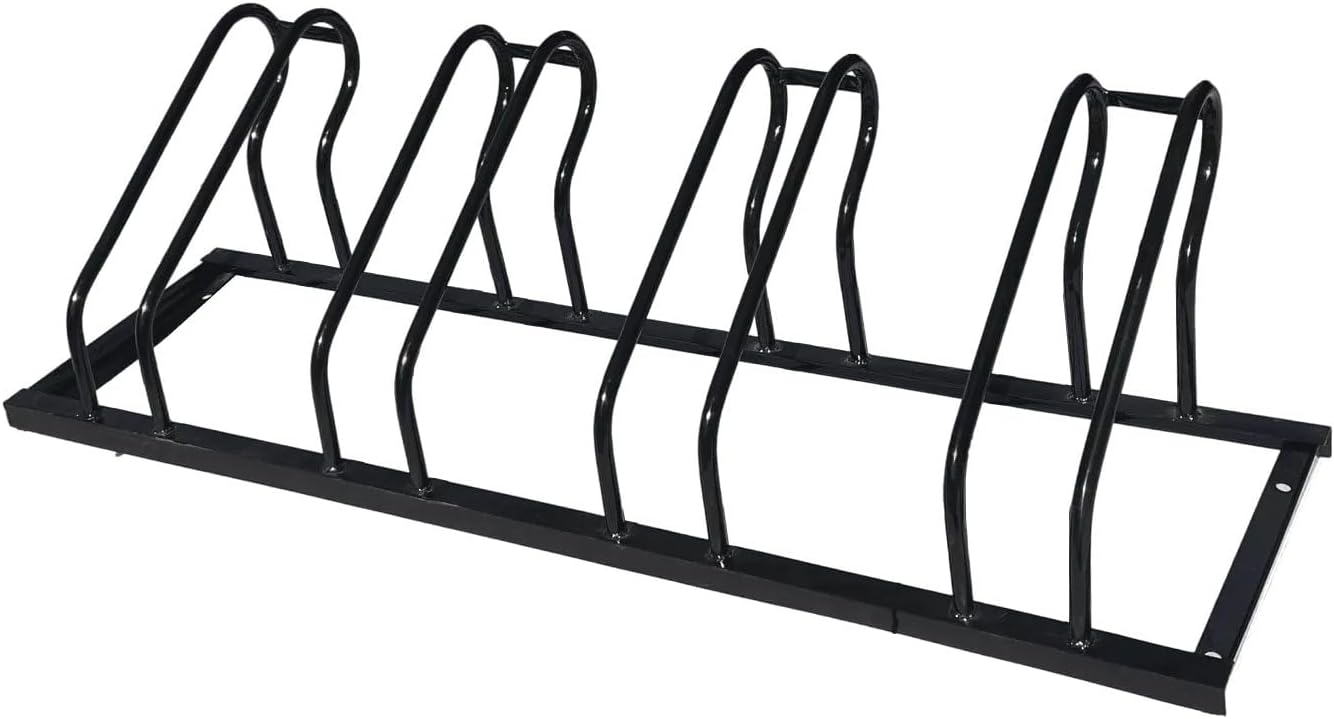 Sandbaggy Commercial Low Profile Bike Rack - Outdoor, Surface Mount, Steel - 4 Bike 4 Capacity Low-Profile, 10