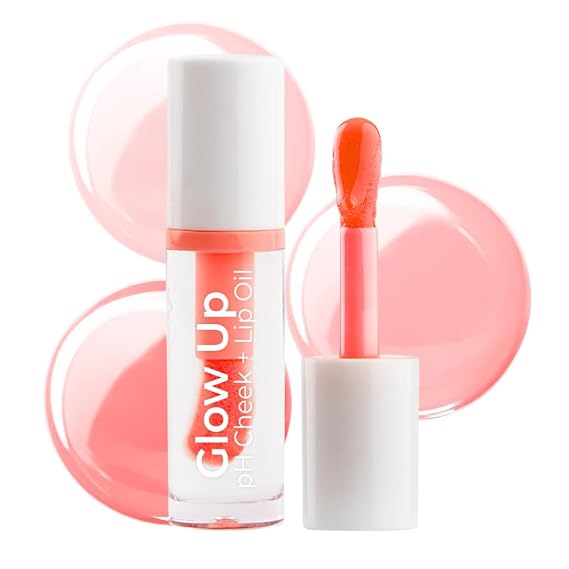 MCoBeauty Glow Up pH Cheek & Lip Oil - Orange Blossom | pH Oil for Cheeks & Lips, Dewy Radiant Glow, Tinted Lip Balm Blush, Vegan & Cruelty Free