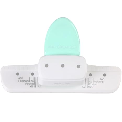 3 Hole Punch 4MM Diameter Hole Puncher + Cyan Tab Punch
