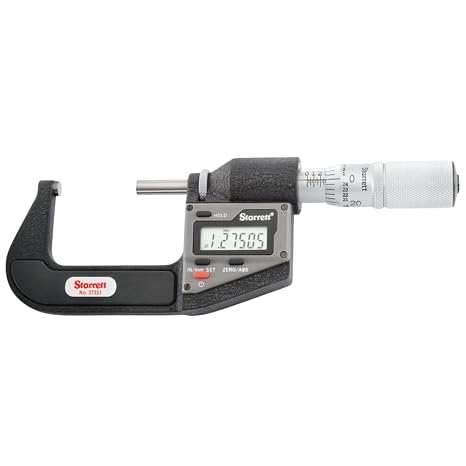 Starrett Electronic Micrometer, 1-2" Range, .00005" Resolution