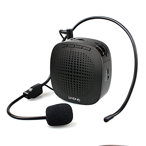 MAONO Voice Amplifier, Rechargeable Portable Mini Personal Speaker with Microphone Headset for Teachers, Coaches, Tour Guides, Market, Classroom, Meetings, Outdoors, C03