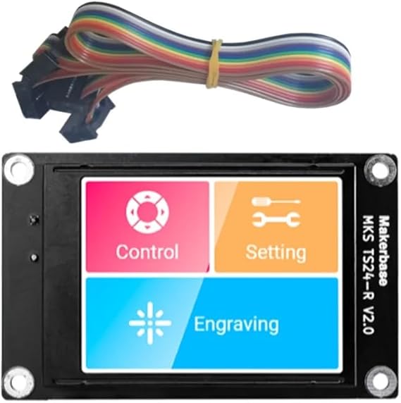 Makerbase MKS DLC32 V2.1 32bits Motherboard Offline Controller WIFI TFT Touch Screen TS24/TS35-R For Laser Engraving Machine (TS24R)