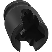 Cr-M0 Steel Multi Purpose Lineman Socket 1/2" Drive,Fits 3/4 Inch 4-Point Square Nuts, with3/8 and 9/16" Slot