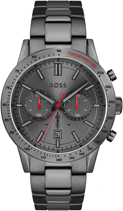 BOSS Chronograph Quartz Watch for Men Allure Collection with Grey Stainless Steel Bracelet - 1513924